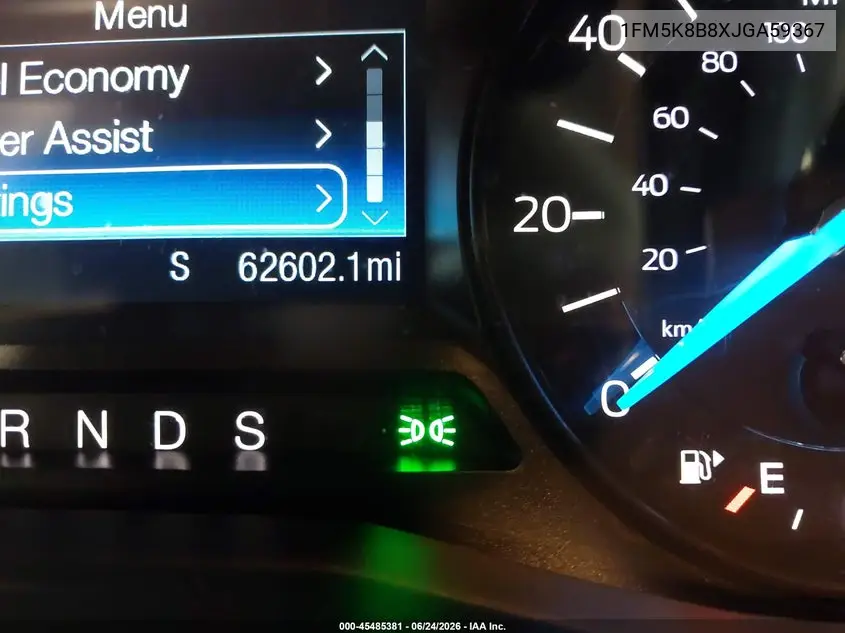 2018 Ford Explorer VIN: 1FM5K8B8XJGA59367 Lot: 45485381