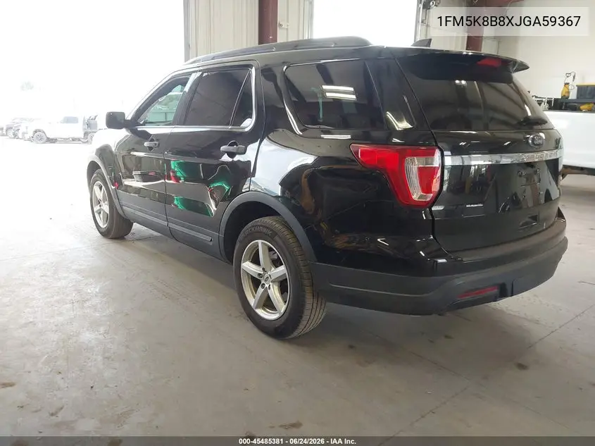 2018 Ford Explorer VIN: 1FM5K8B8XJGA59367 Lot: 45485381