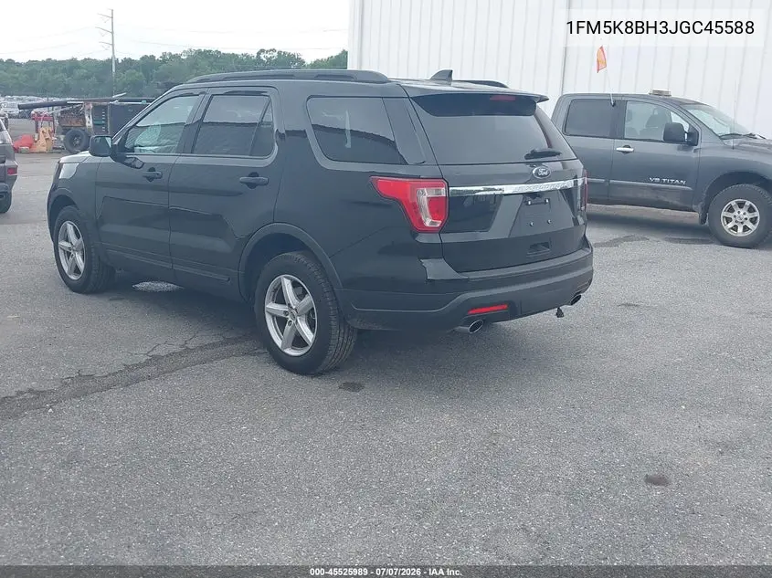 2018 Ford Explorer VIN: 1FM5K8BH3JGC45588 Lot: 45525989