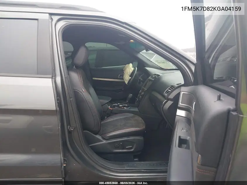 1FM5K7D82KGA04159 2019 Ford Explorer Xlt