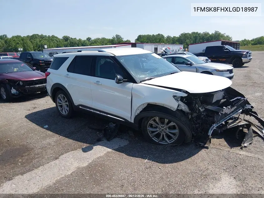 2020 Ford Explorer Limited VIN: 1FMSK8FHXLGD18987 Lot: 45326587