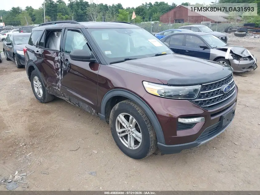 2020 Ford Explorer Xlt VIN: 1FMSK8DH7LGA31593 Lot: 45680450