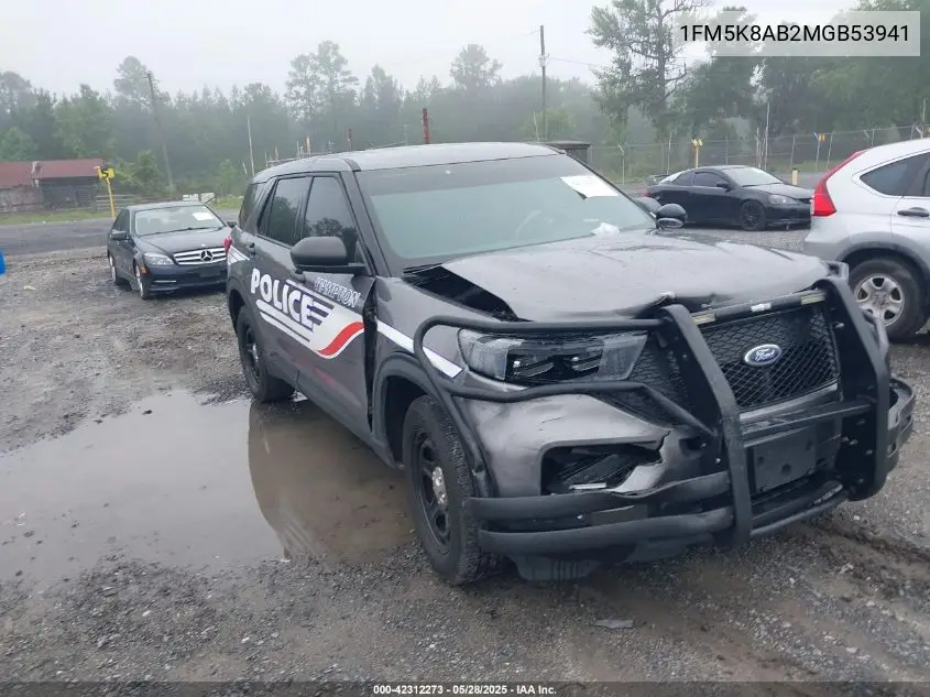 2021 Ford Police Interceptor VIN: 1FM5K8AB2MGB53941 Lot: 42312273