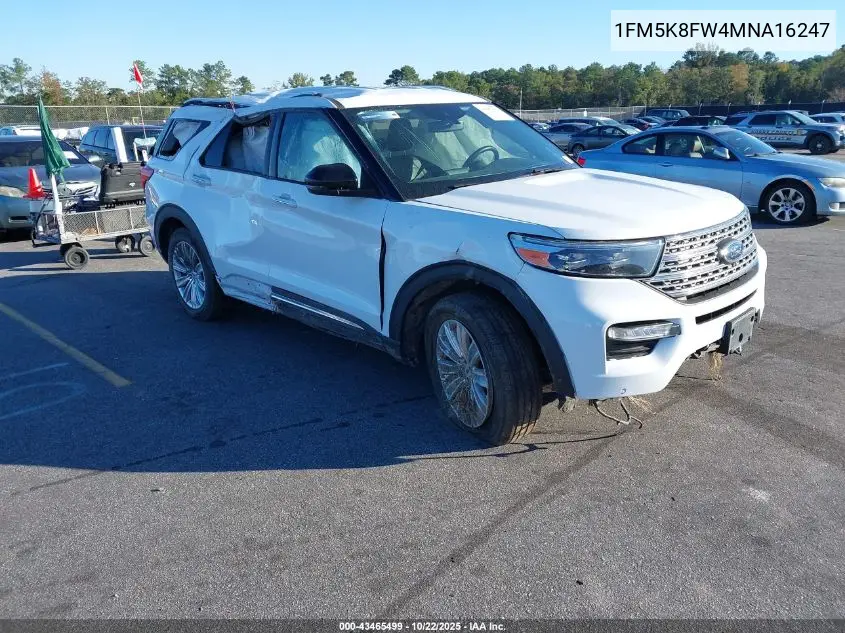 1FM5K8FW4MNA16247 2021 Ford Explorer Limited