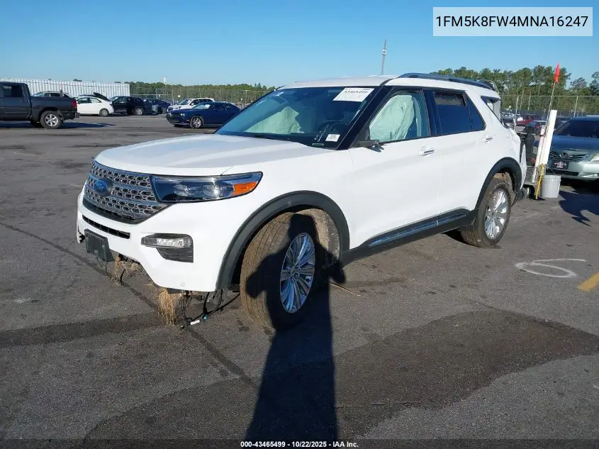 1FM5K8FW4MNA16247 2021 Ford Explorer Limited