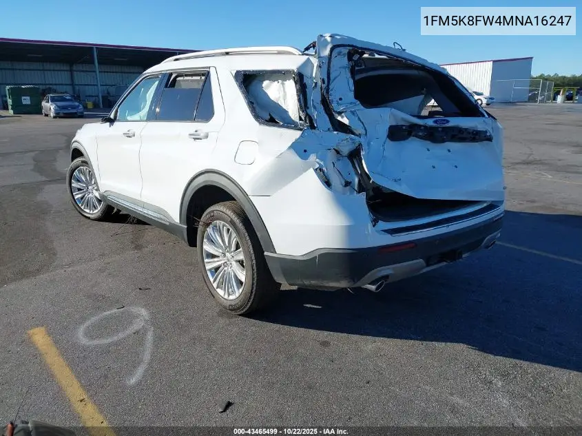 1FM5K8FW4MNA16247 2021 Ford Explorer Limited