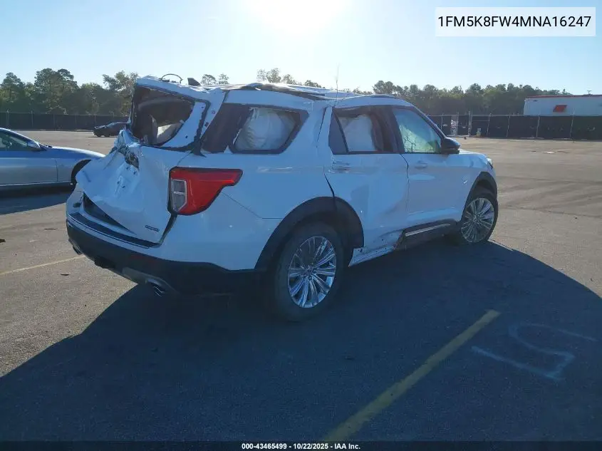 1FM5K8FW4MNA16247 2021 Ford Explorer Limited