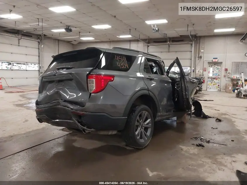 2021 Ford Explorer Xlt VIN: 1FMSK8DH2MGC26597 Lot: 45414354