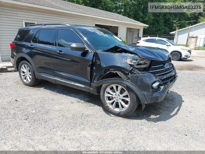 2021 Ford Explorer Xlt VIN: 1FMSK8DH5MGA03275 Lot: 45589560