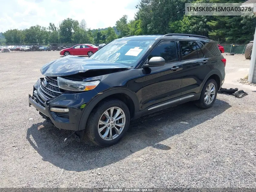 2021 Ford Explorer Xlt VIN: 1FMSK8DH5MGA03275 Lot: 45589560