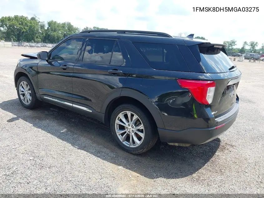 2021 Ford Explorer Xlt VIN: 1FMSK8DH5MGA03275 Lot: 45589560