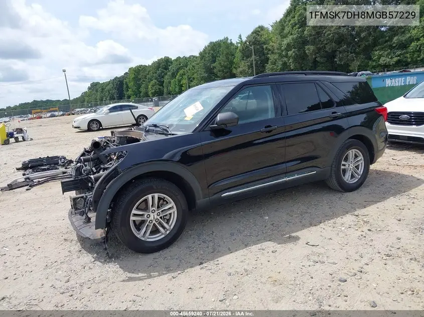 2021 Ford Explorer Xlt VIN: 1FMSK7DH8MGB57229 Lot: 45659240