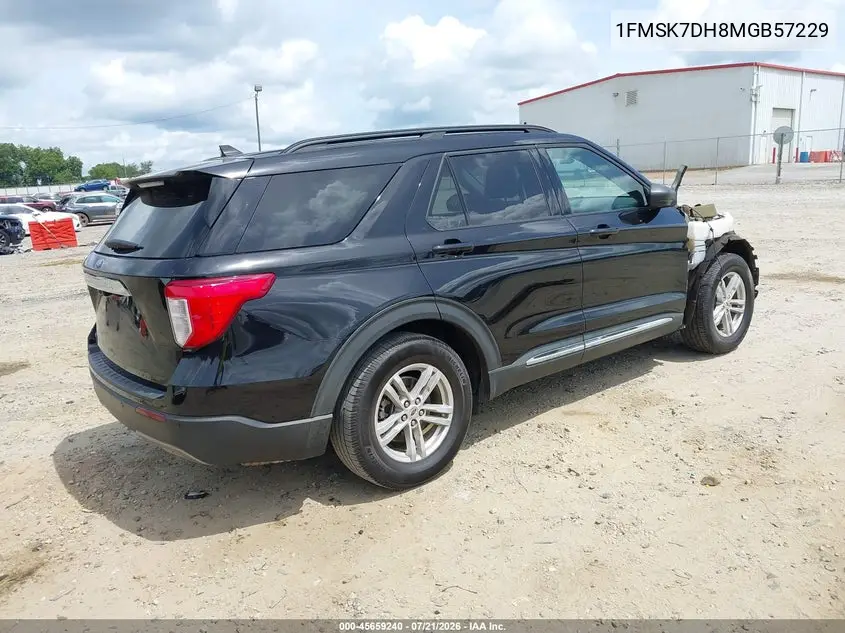 2021 Ford Explorer Xlt VIN: 1FMSK7DH8MGB57229 Lot: 45659240