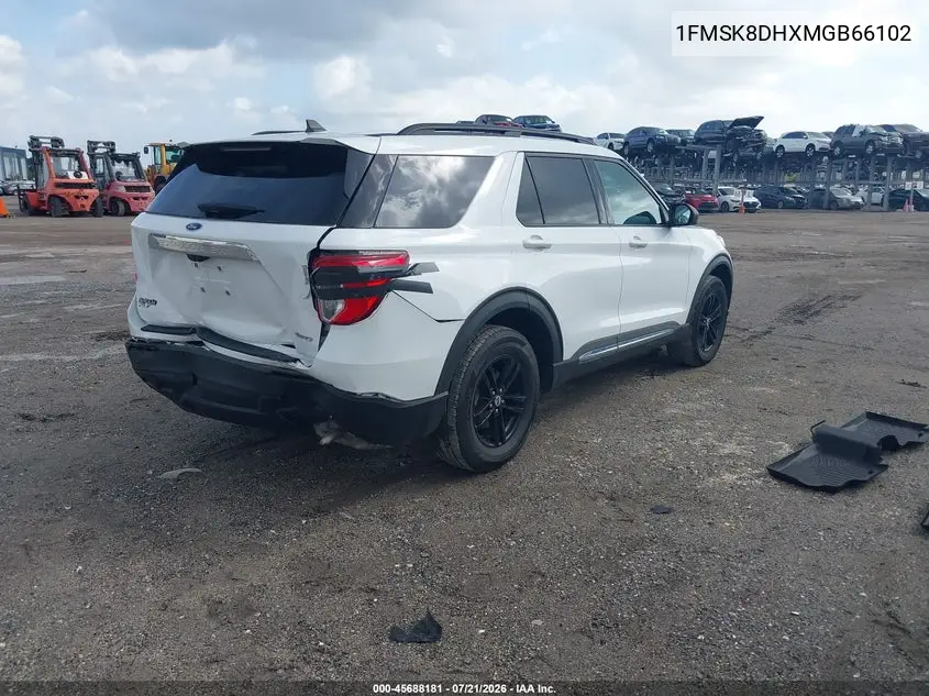 2021 Ford Explorer Xlt VIN: 1FMSK8DHXMGB66102 Lot: 45688181