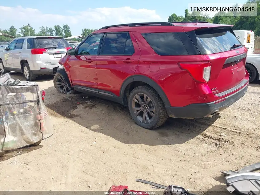 2022 Ford Explorer Xlt VIN: 1FMSK8DH6NGA04548 Lot: 45351437