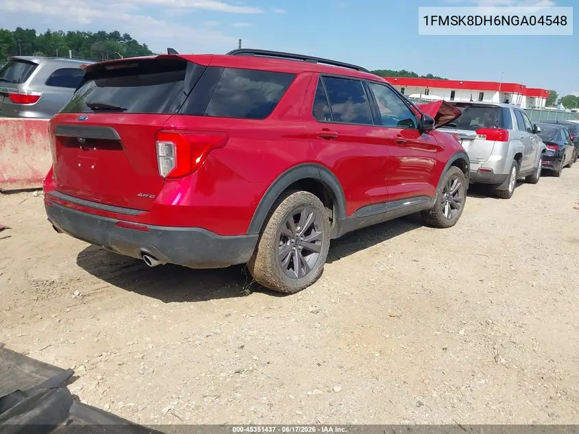 2022 Ford Explorer Xlt VIN: 1FMSK8DH6NGA04548 Lot: 45351437