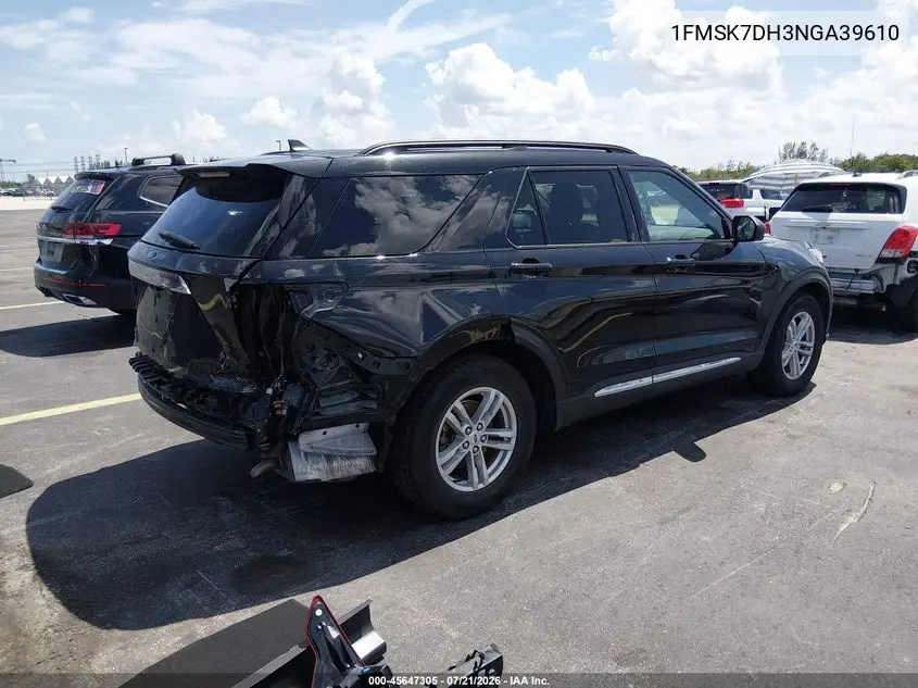 2022 Ford Explorer Xlt VIN: 1FMSK7DH3NGA39610 Lot: 45647305
