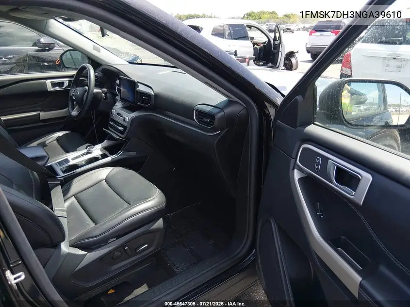 2022 Ford Explorer Xlt VIN: 1FMSK7DH3NGA39610 Lot: 45647305