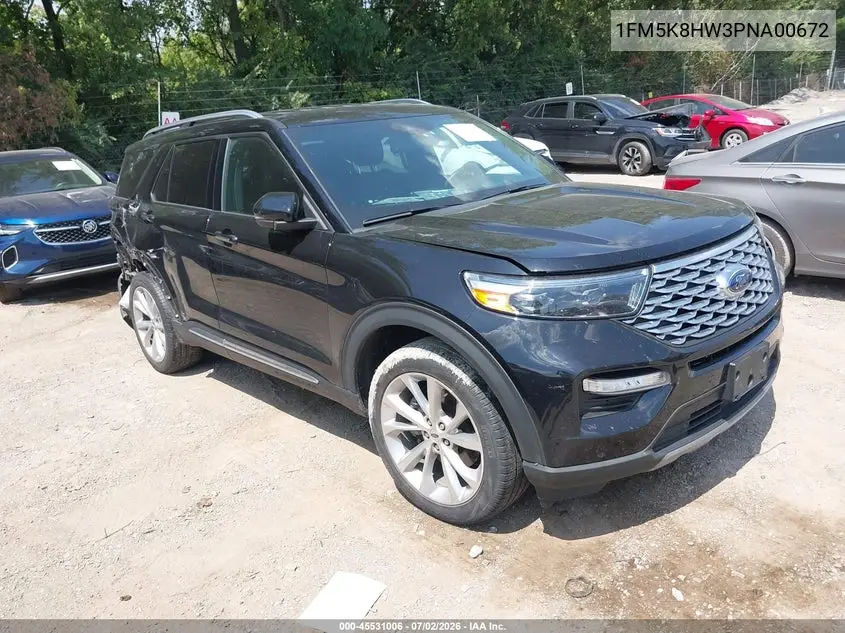 2023 Ford Explorer Platinum VIN: 1FM5K8HW3PNA00672 Lot: 45531006