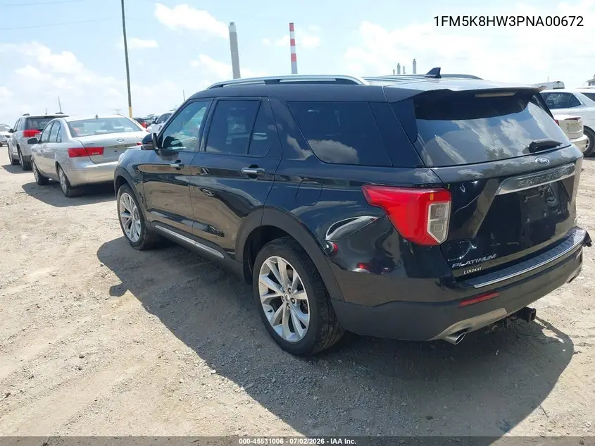 2023 Ford Explorer Platinum VIN: 1FM5K8HW3PNA00672 Lot: 45531006