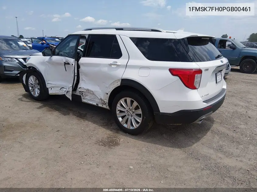 2023 Ford Explorer Limited VIN: 1FMSK7FH0PGB00461 Lot: 45594495