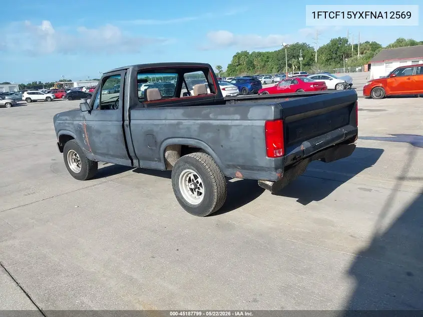 1985 Ford F150 VIN: 1FTCF15YXFNA12569 Lot: 45187799