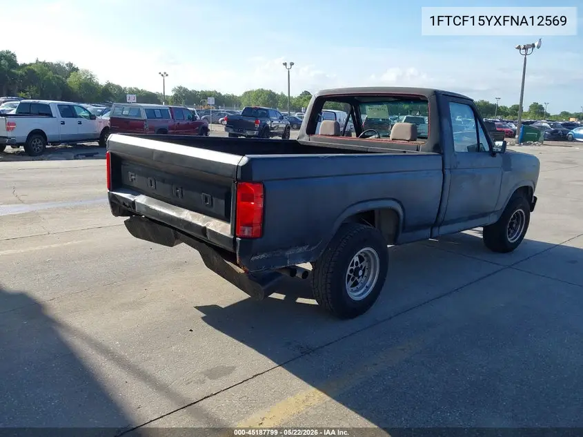 1985 Ford F150 VIN: 1FTCF15YXFNA12569 Lot: 45187799