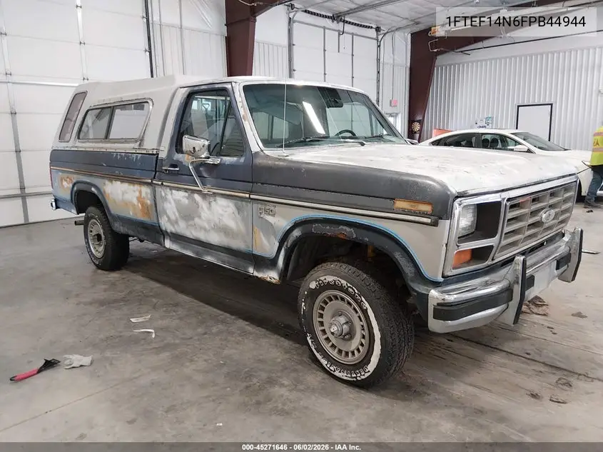 1985 Ford F150 VIN: 1FTEF14N6FPB44944 Lot: 45271646
