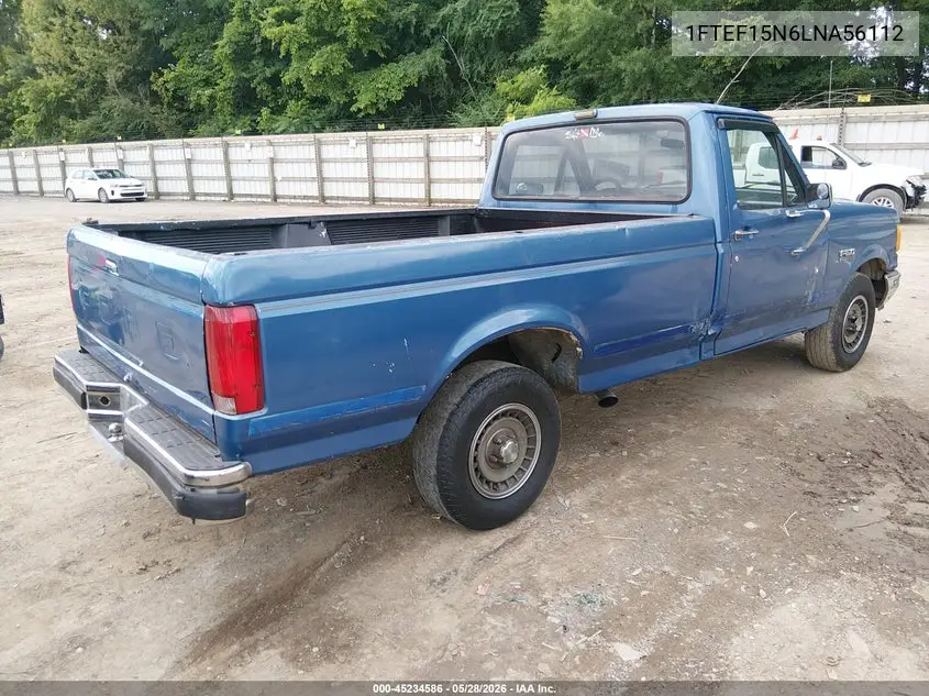 1990 Ford F150 VIN: 1FTEF15N6LNA56112 Lot: 45234586