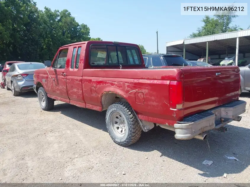 1991 Ford F150 VIN: 1FTEX15H9MKA96212 Lot: 45680947