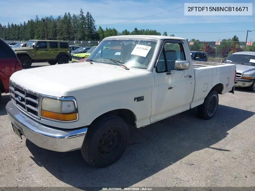 1992 Ford F150 VIN: 2FTDF15N8NCB16671 Lot: 45255680