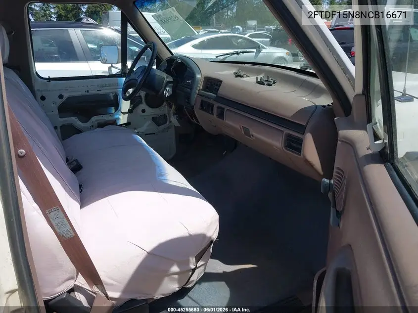 1992 Ford F150 VIN: 2FTDF15N8NCB16671 Lot: 45255680