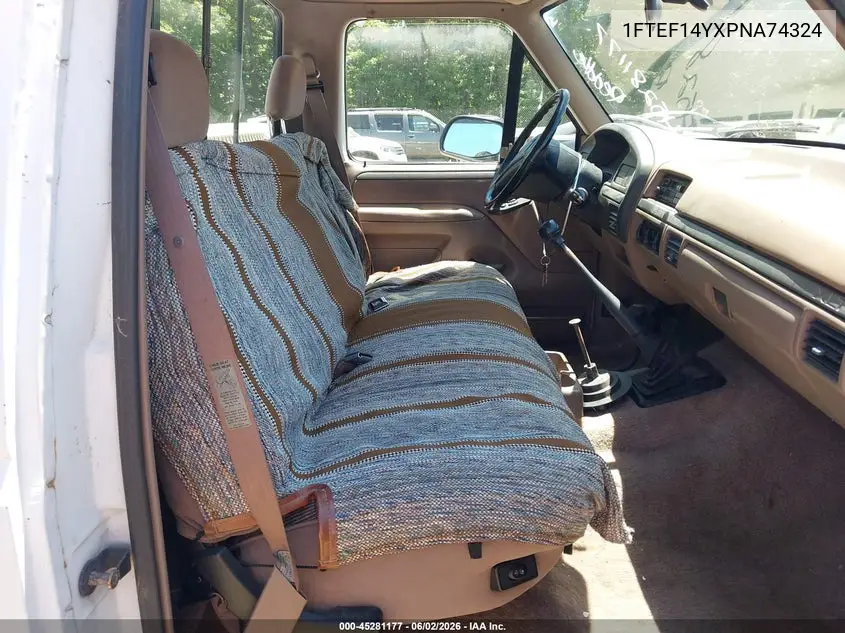 1993 Ford F150 VIN: 1FTEF14YXPNA74324 Lot: 45281177