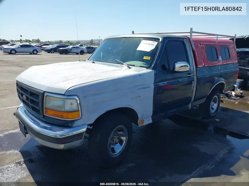 1994 Ford F150 VIN: 1FTEF15H0RLA80842 Lot: 45205616