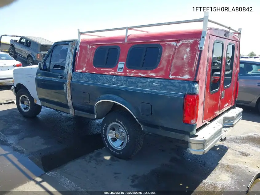 1994 Ford F150 VIN: 1FTEF15H0RLA80842 Lot: 45205616