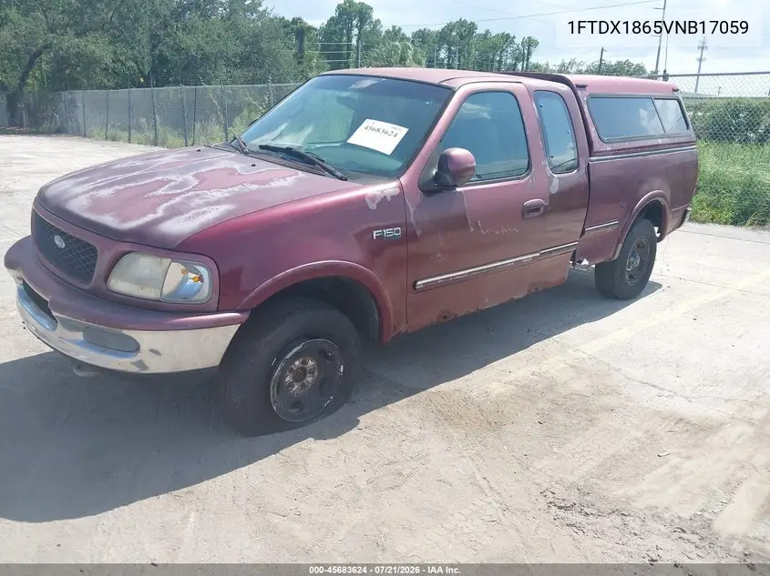 1997 Ford F-150 Lariat/Xl/Xlt VIN: 1FTDX1865VNB17059 Lot: 45683624