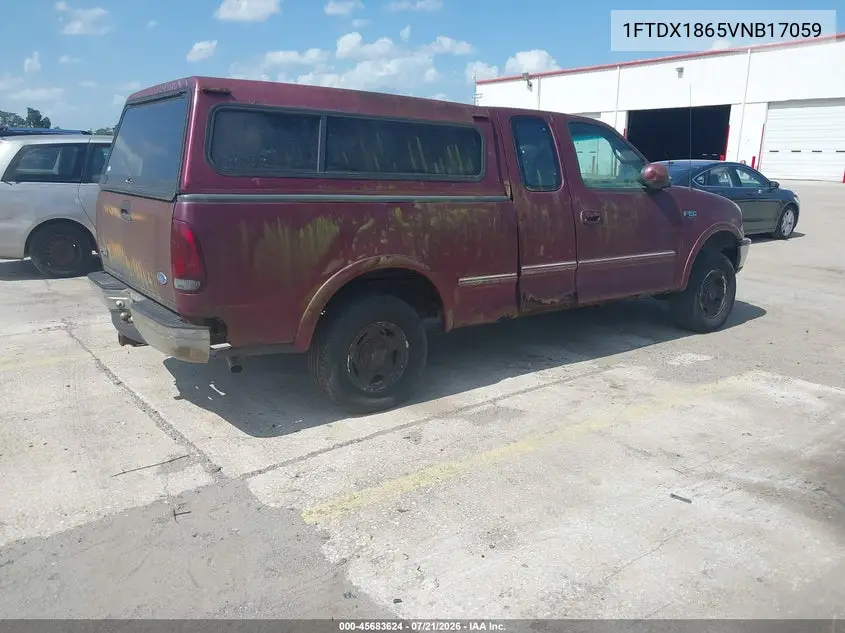 1997 Ford F-150 Lariat/Xl/Xlt VIN: 1FTDX1865VNB17059 Lot: 45683624