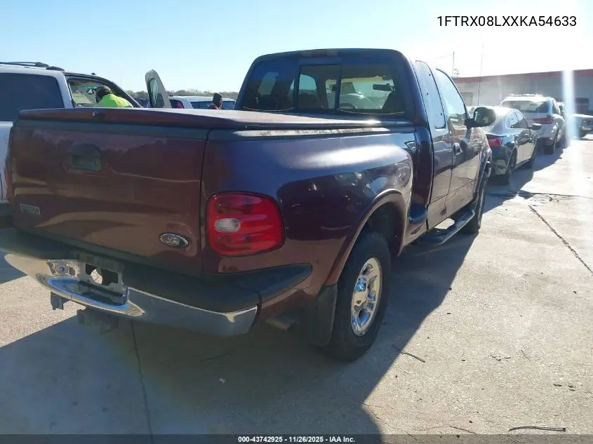 1FTRX08LXXKA54633 1999 Ford F-150 Lariat/Xl/Xlt