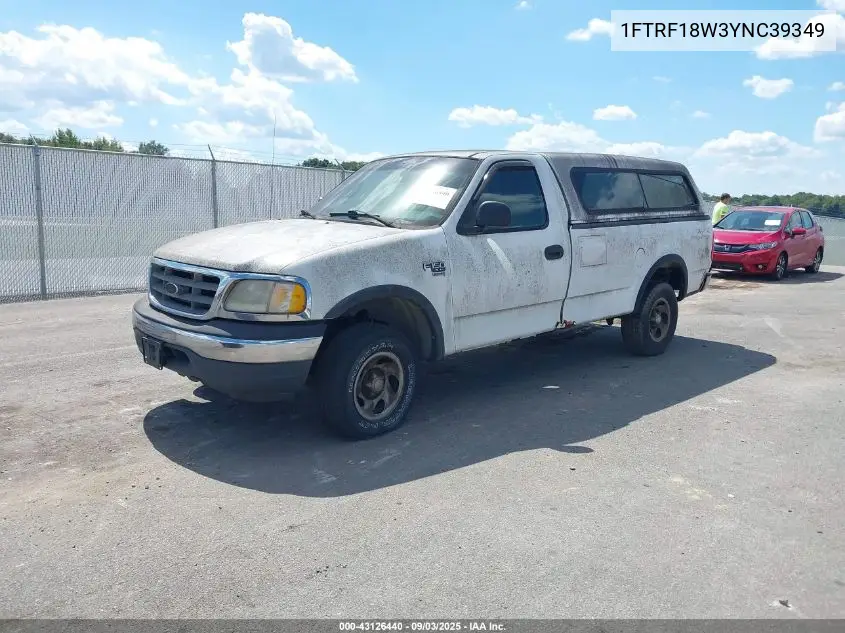 1FTRF18W3YNC39349 2000 Ford F-150 Work Series/Xl/Xlt