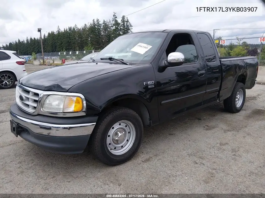 2000 Ford F-150 Lariat/Work Series/Xl/Xlt VIN: 1FTRX17L3YKB03907 Lot: 45663305