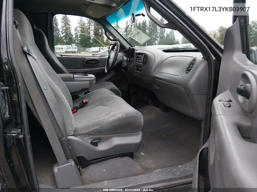 2000 Ford F-150 Lariat/Work Series/Xl/Xlt VIN: 1FTRX17L3YKB03907 Lot: 45663305