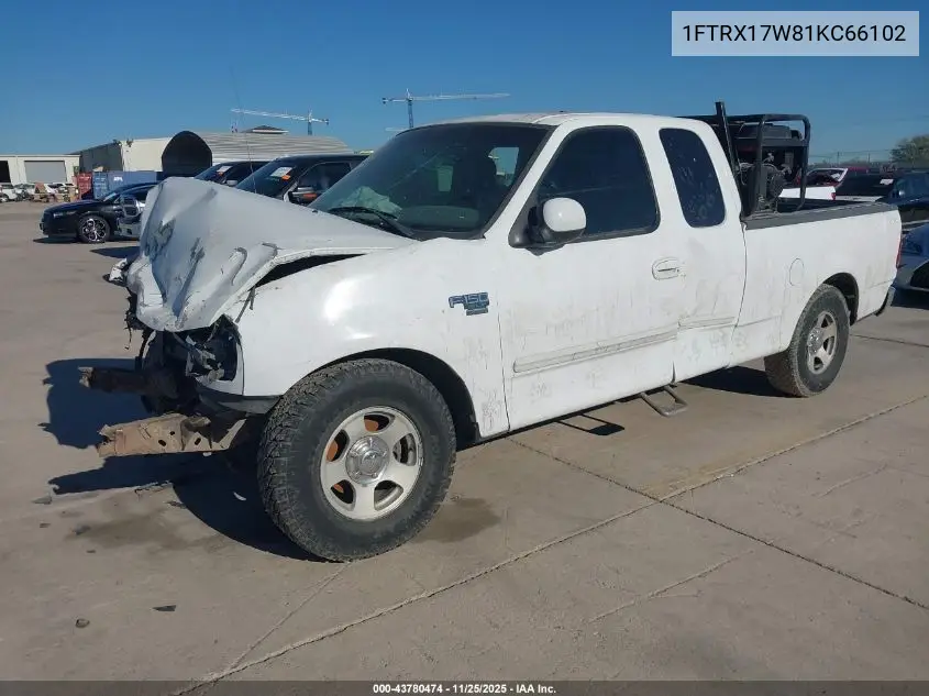 1FTRX17W81KC66102 2001 Ford F-150 Lariat/Xl/Xlt