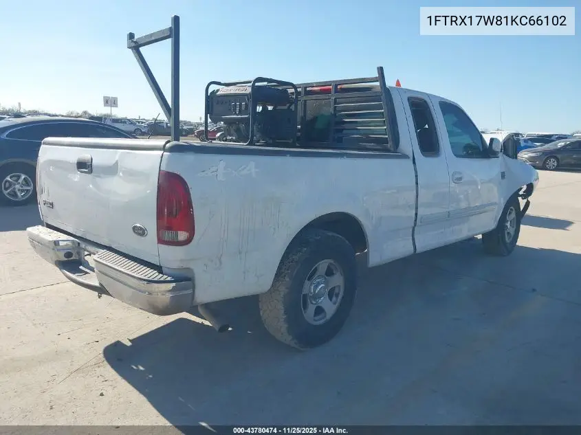 1FTRX17W81KC66102 2001 Ford F-150 Lariat/Xl/Xlt