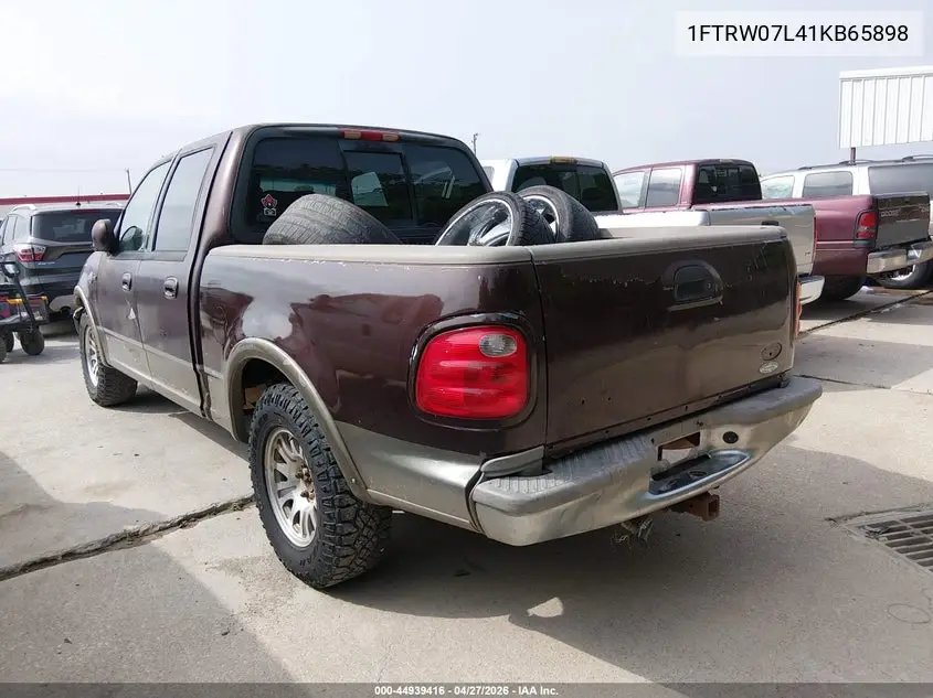 1FTRW07L41KB65898 2001 Ford F-150 Harley-Davidson Edition/King Ranch Edition/Lariat/Xlt