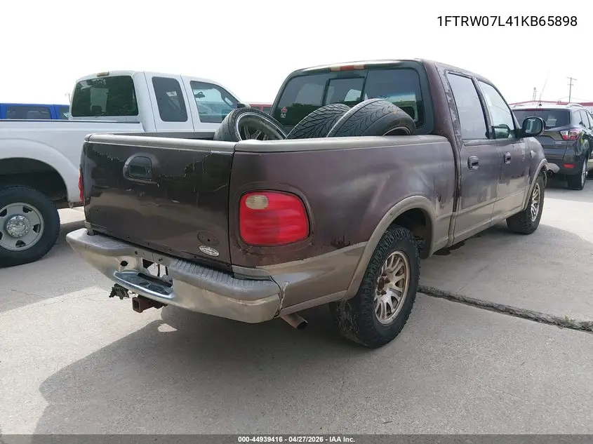 1FTRW07L41KB65898 2001 Ford F-150 Harley-Davidson Edition/King Ranch Edition/Lariat/Xlt