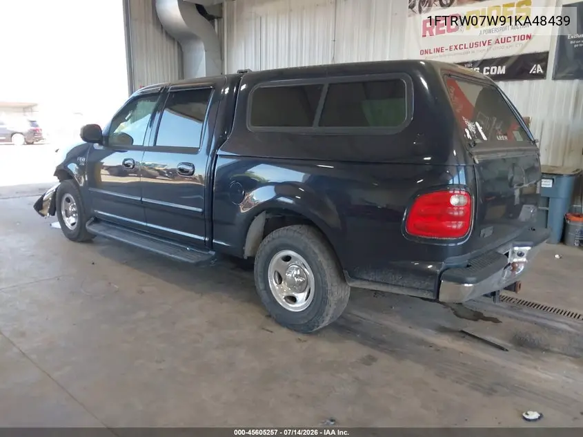 2001 Ford F-150 Harley-Davidson Edition/King Ranch Edition/Lariat/Xlt VIN: 1FTRW07W91KA48439 Lot: 45605257