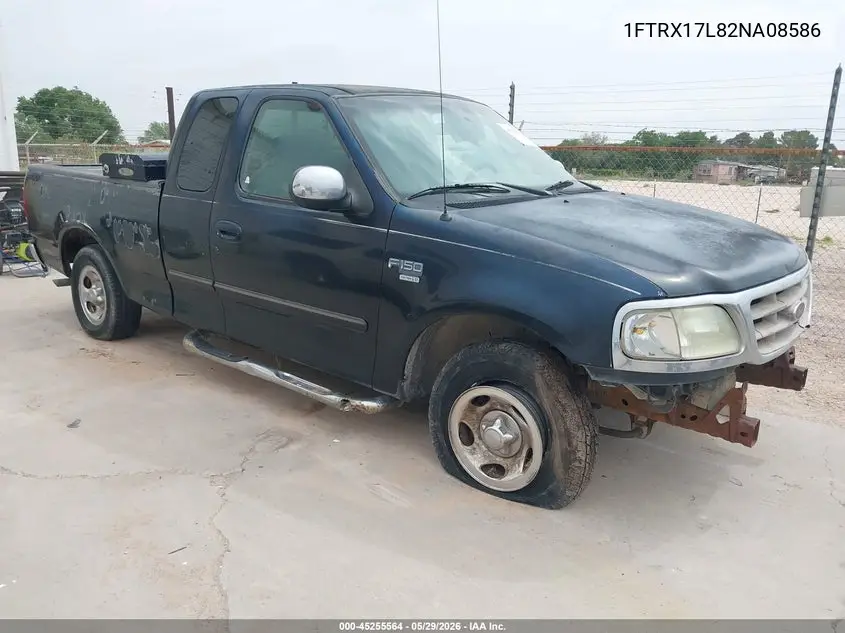 2002 Ford F-150 Lariat/Xl/Xlt VIN: 1FTRX17L82NA08586 Lot: 45255564