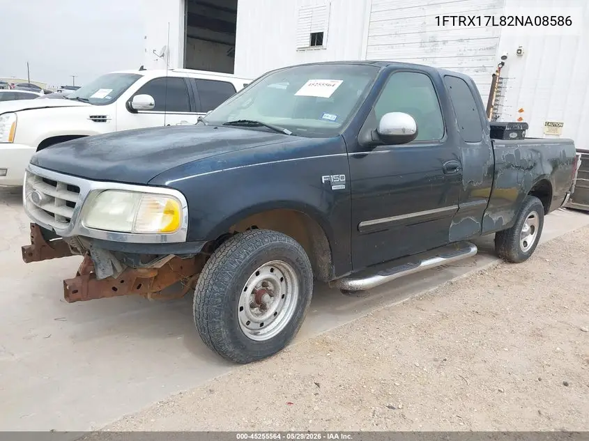 2002 Ford F-150 Lariat/Xl/Xlt VIN: 1FTRX17L82NA08586 Lot: 45255564