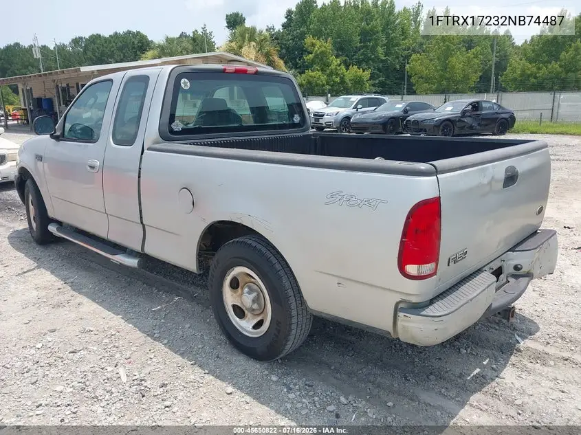 2002 Ford F-150 Xl/Xlt VIN: 1FTRX17232NB74487 Lot: 45650822