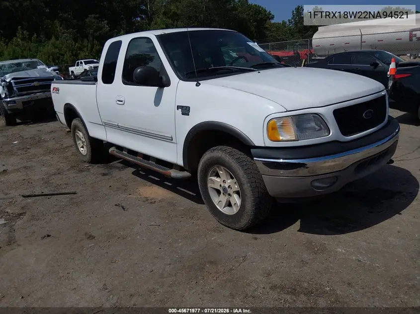 2002 Ford F-150 Lariat/Xl/Xlt VIN: 1FTRX18W22NA94521 Lot: 45671977